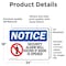 Signmission Security Alarm Will Sound If Door Is Opened OSHA Notice Sign, Vinyl Decal, 24in W x 18in L, 2PK OS-2PACK-NS-D-1824-L-16551 - alternate 6